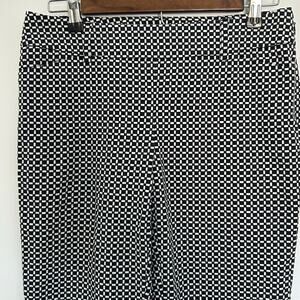White House Black Market Geometric Print Ankle Pants, Size 4R Slim
